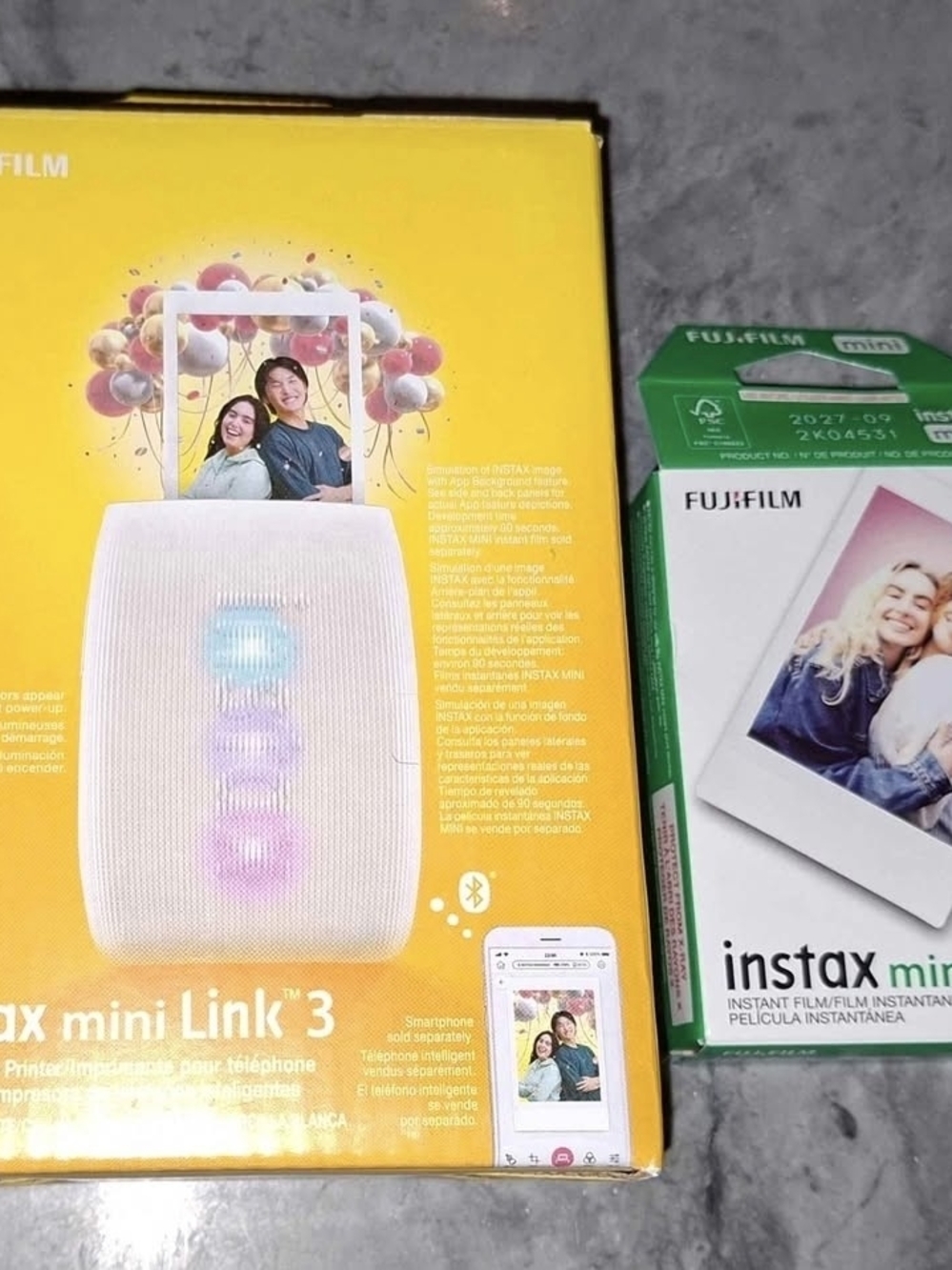 Fujifilm INSTAX Mini Link 3 Portable Printer with 10 Sheets